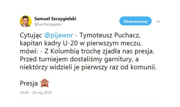 PRESJA według KAPITANA kadry U20, Tymoteusza Puchacza :D